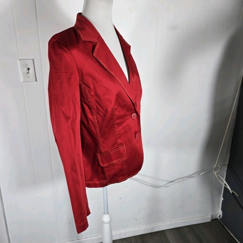 Dockie Brown Wms M Rot Gold Metallic Nähte Baumwolle Elasthan Jacke S5 - Bild 15 von 24