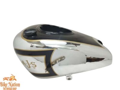 Fit For AJS V Twin 1936 Export Model Black & Chrome Fuel Petrol Gas Tank
