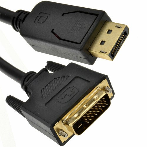 2M DisplayPort Display Port DP to DVI-D 24+1 Male Lead Digital Video Cable Black - Picture 4 of 4