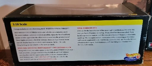 Hot Wheels Porsche 911 1:18 SILVER Mattel 1/18 100% - Image 4 of 4