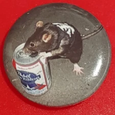1 Inch Punk Rock Rat Round Pinback Button Pin