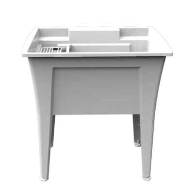 Utility Sink Laundry Tub Freestanding White 32x22 Heavy Duty 1 Basin Garage