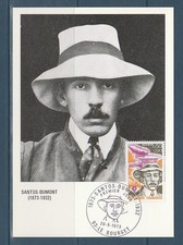 carte  1er jour  Santos Dumont  avion  93  Le Bourget        1973