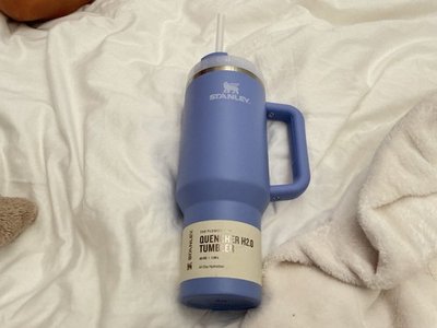 #ad #ad Stanley Quencher H2.0 40 oz Blue Tumbler w ASK SO I CAN UNBOOST $35.00
