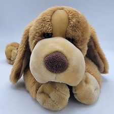 VTG Animal Alley Darby Dog Brown 14" Plush Puppy Laying Down