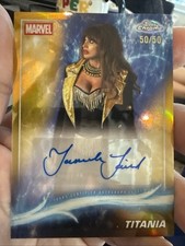2025 Titania 50/50 Auto Marvel Studios Topps Chrome Gold Refractor #AA-JJ OMEGA