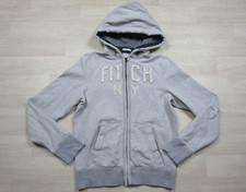 Vintage Y2K Abercrombie Fitch Zip Hoodie Men's M Opaque Print Muscle Fit