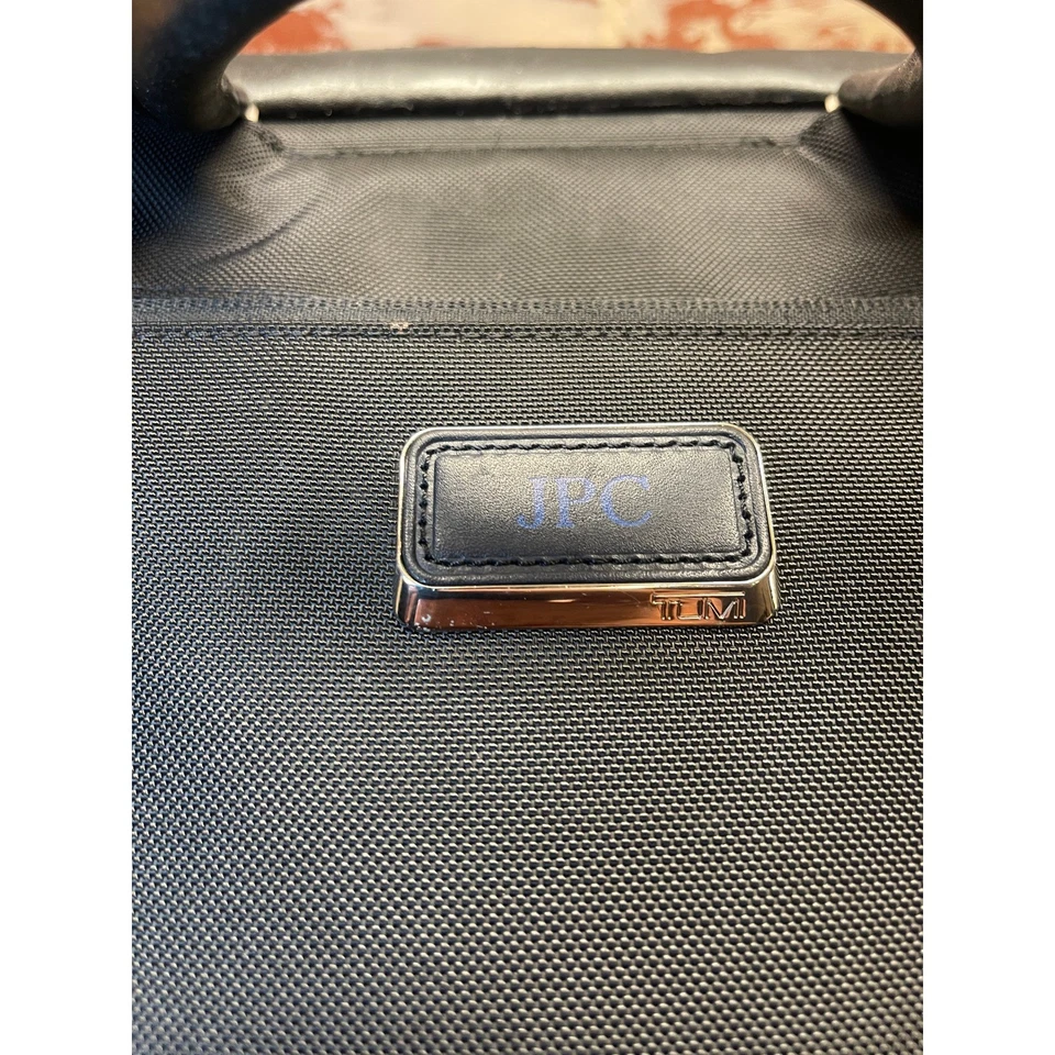 TUMI Negro Balístico Nylon Cuero Maletín Laptop Bolso Mensajero Foto 3 de 4