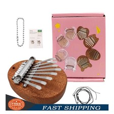 8 Key MINI Kalimba Thumb Piano Mahogany Portable Oval Finger Piano Musical Gift