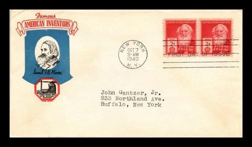 DR JIM STAMPS US COVER SAMUEL F B MORSE FAMOUS AMERICANS FDC TORKEL GUNDEL