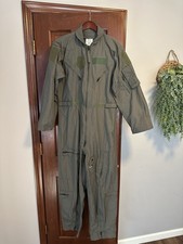 CWU-27/P Military Flyers Coveralls MIL-C-83141A 42R Olive Green Meta-Aramid