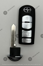 Sleek Black/Red Smart Key Fob Cover For 2016 Toyota Yaris IA & Scion IA - WAZSKE13D01 - Remote Start & Trunk Release