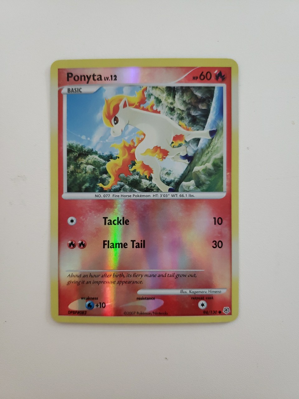 Ponyta 94/130 Diamond and Pearl Reverse Holo LP Pokemon TCG