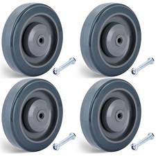 Shopping Cart Wheels Replacement 4 Pack Shopping Cart Caster, 5-inch Diamet...