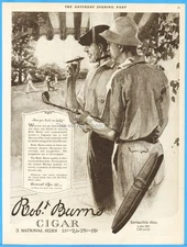 1919 General Cigar Co Ad New York Robt Burns Havana Cuba Tobacco Golf Theme Art