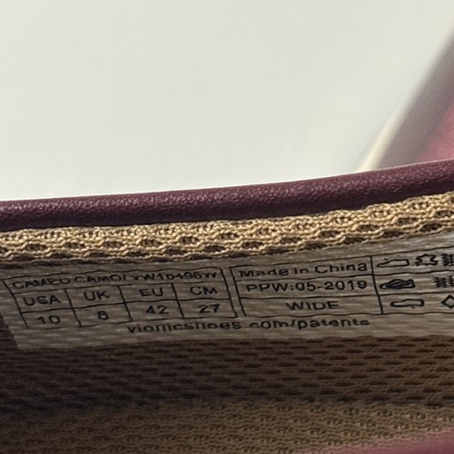 Vionic Women Shoes Cosmic Cameo Camo Arch Support Slip On Wine Burgundy Size 10 - Picture 13 of 15