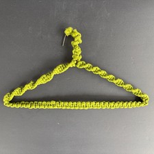 Vintage Boho Crocheted Yarn Padded Clothes Hanger Retro 1970 s MCM Macram