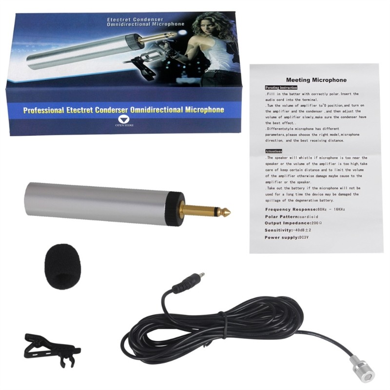 Wired Musical Instruments Musical Instruments Condenser Lavalier Mic Portable Wired Lavalier ...
