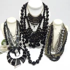 VINTAGE TO NOW FASHION/COSTUME JEWELRY NECKLACE LOT, ASSORTED TYPES & MATERIALS