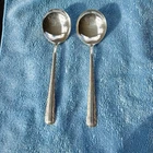 2 Towle Candlelight Sterling Silver individual Cream/ Round Soup Spoons 6 3/8"