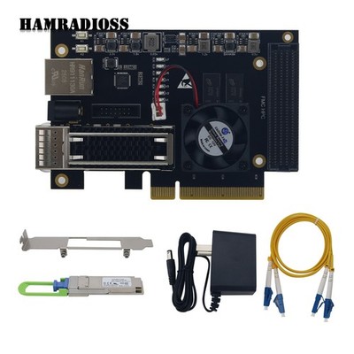XCKU5P FPGA Development Board 128Mbit FLASH FMC QSFP28 100G Optic Port PCIE3.0