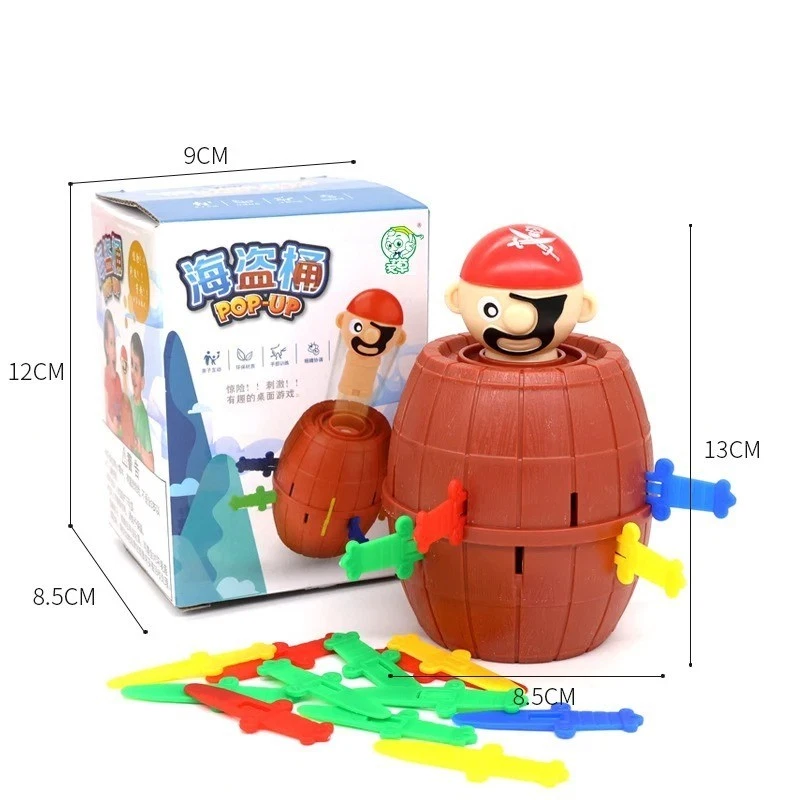 Divertido juguete de barril pirata con espadas tablero de juego de salto niños interactivo padre-hijo Foto 3 de 4