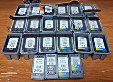 Printer Ink Cartridges Lot of 22 Cannon 243 244 245 246... EMPTY