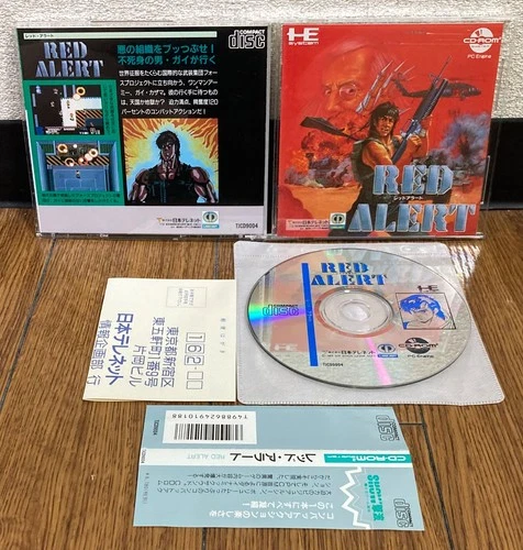 PC Engine CD  * RED ALERT  * Japan  Spine  Reg  NEAR MINT VG