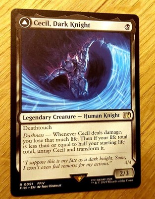 Mtg Magic: Cecil, Dark Knight / Cecil, Redeemed Paladin, English, Final Fantasy