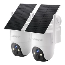 4G LTE Cellular Solar Security Camera Wireless Outdoor 2K No WiFi PTZ 360°