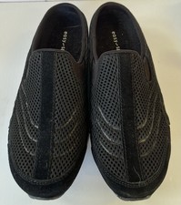 Easy Spirit Traveltime Clog Black Suede Mesh US Women's 7.5 W