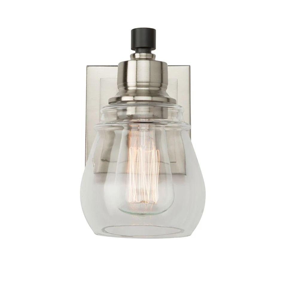 Aplique de baño Artcraft Lighting AC11681 Nelson 8" de alto - negro Foto 2 de 4