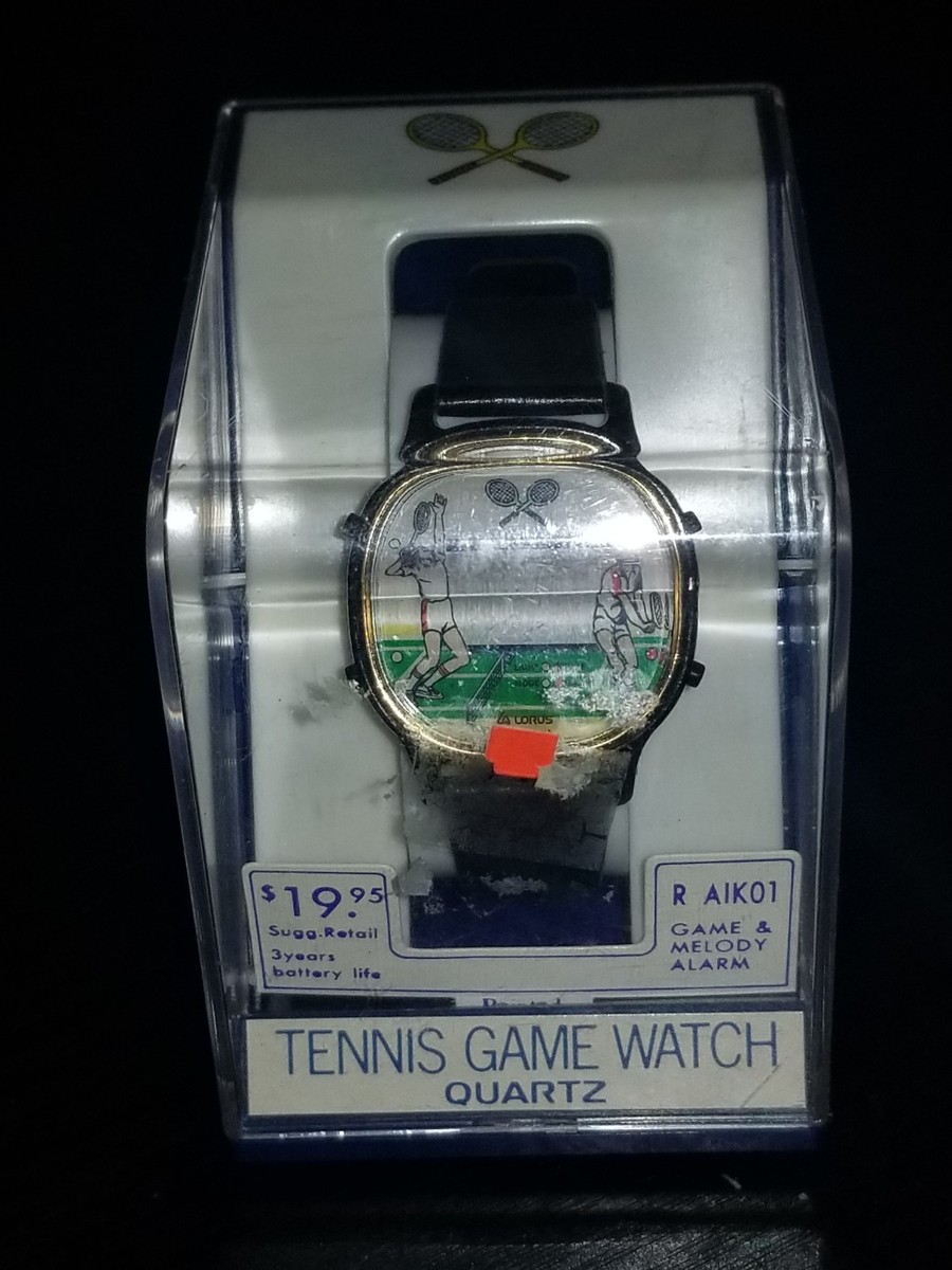 RARE VINTAGE LORUS Seiko Y757 Quartz Tennis Game Watch AIK01 NOS