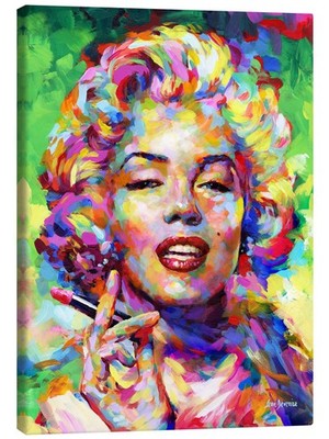 Leinwandbild Marilyn Monroe Lipstick Pop Art - Leon Devenice