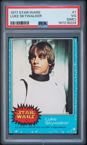 Luke Skywalker - 1977 Topps Star Wars #1 PSA 3 VG