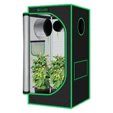 Grow Tent 24"x24"x48" 600D Mylar Hydroponic Indoor Grow Tents with Observatio...