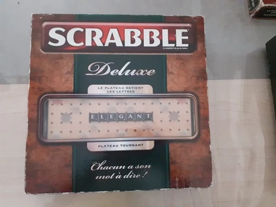 Jeu de société Mattel Scrabble Deluxe Elegant Plateau Tournant complet - Photo 1/4