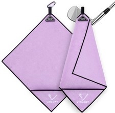 VIGLORY Magnetic Golf Towel for Bag 18" x with Clip Exclusive Purple