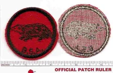 Old BSA  FELT Patrol Patch -  BADGER  - 1940s Era - B & W Back Threads