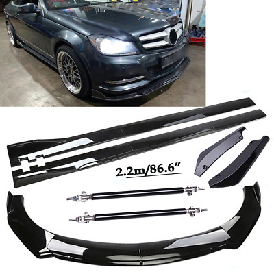 Front Bumper Spoiler Body Kit / Side Skirt/Strut For Bens Polyurethane Glossy