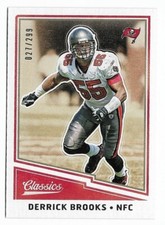 Derrick Brooks 2017 Panini Classics Red Back #126 /299 Buccaneers Parallel 