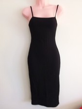 BNWT PRETTYLITTLETHING- WOMENS BLACK STRAPPY  DRESS- SIZE 8