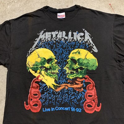 Rare Vintage Metallica Shirt Rulz 1991-92 Concert Tee Sad But True 