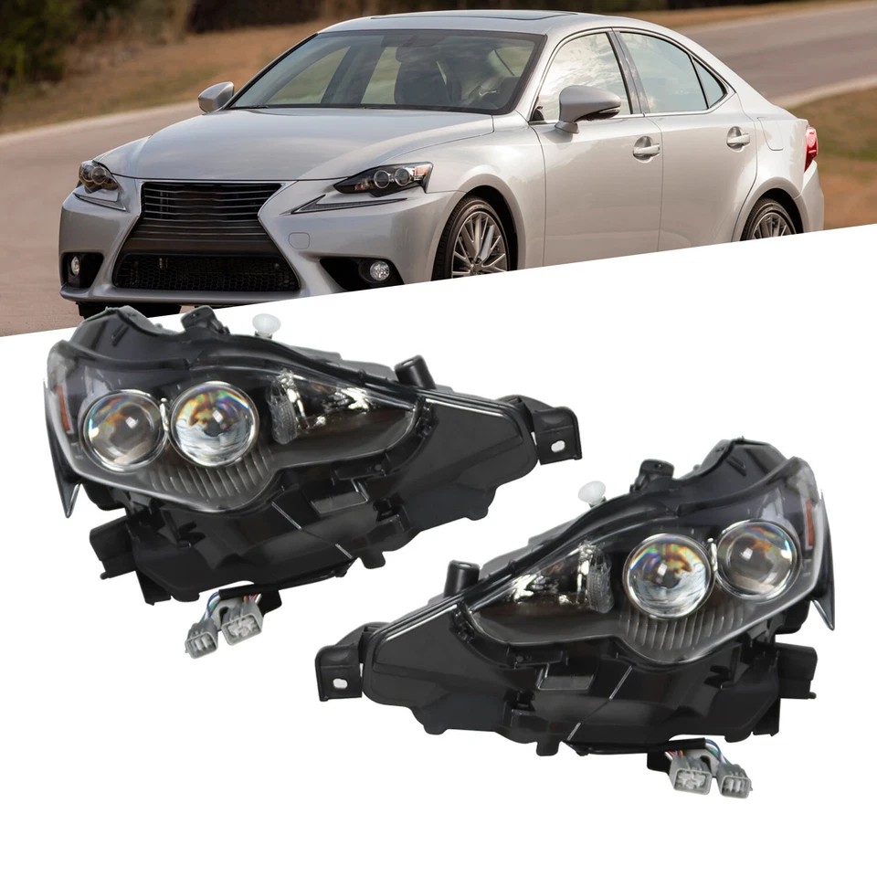 For 2014-2016 Lexus IS250 IS350 LED Headlight Assembly Pair Side Set Lamps Foto 2 de 4