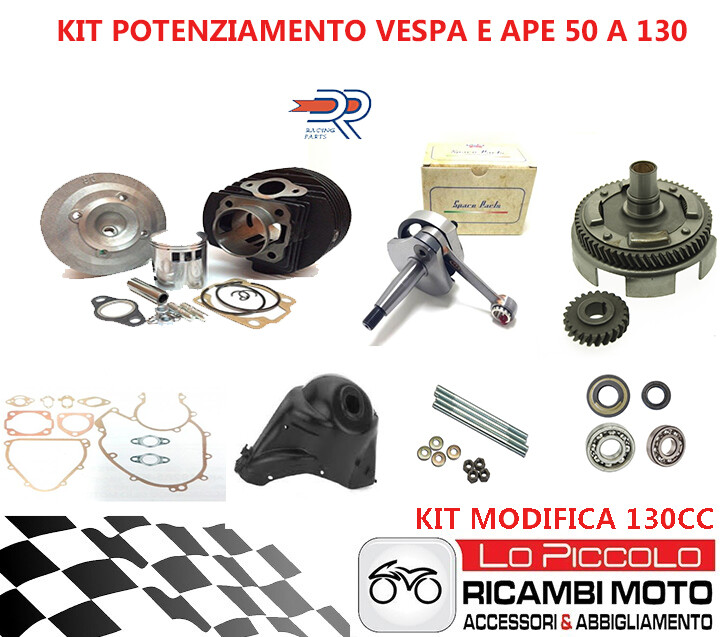 KIT MODIFICA 130 VESPA 50 PK S CILINDRO DR ALBERO CR