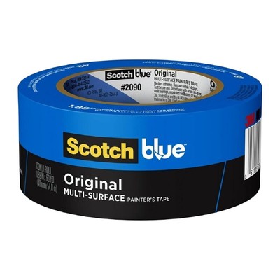 2'' Scotch Safe-Release Painters Masking Tape Painted & Glass 2090-2E Blue 
