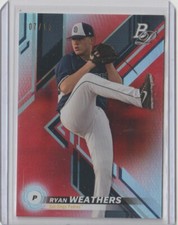 2019 Bowman Platinum Ryan Weathers RED SSP SN  /10 #TOP-95