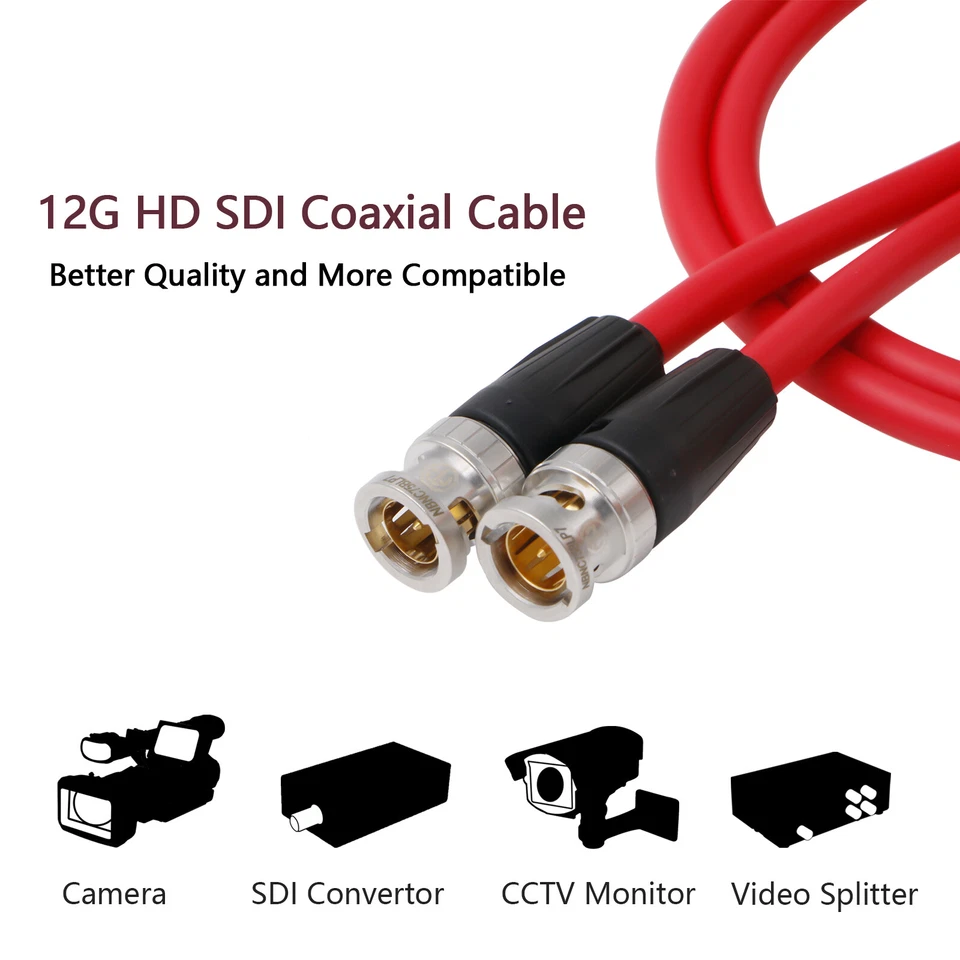 Cable coaxial de video CANARE BNC 12G HD SDI para cámara de video 4K 1M UHD Foto 2 de 4