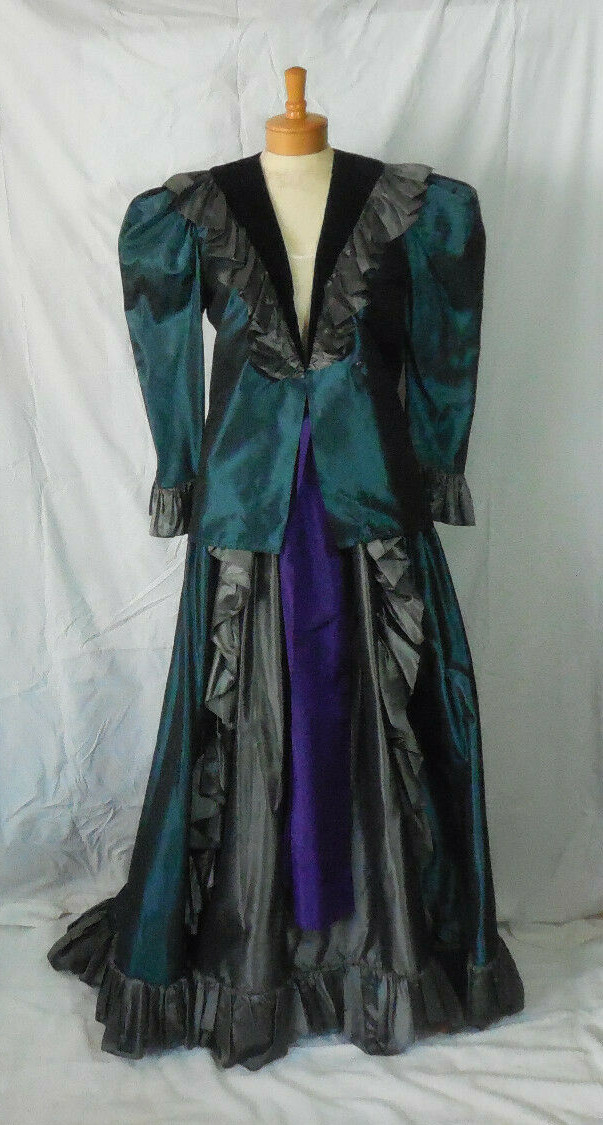 SAINT LAURENT Gonna camicia giacca vintage Yves St. Laurent Bergdorf Goodman 100% seta taffetà