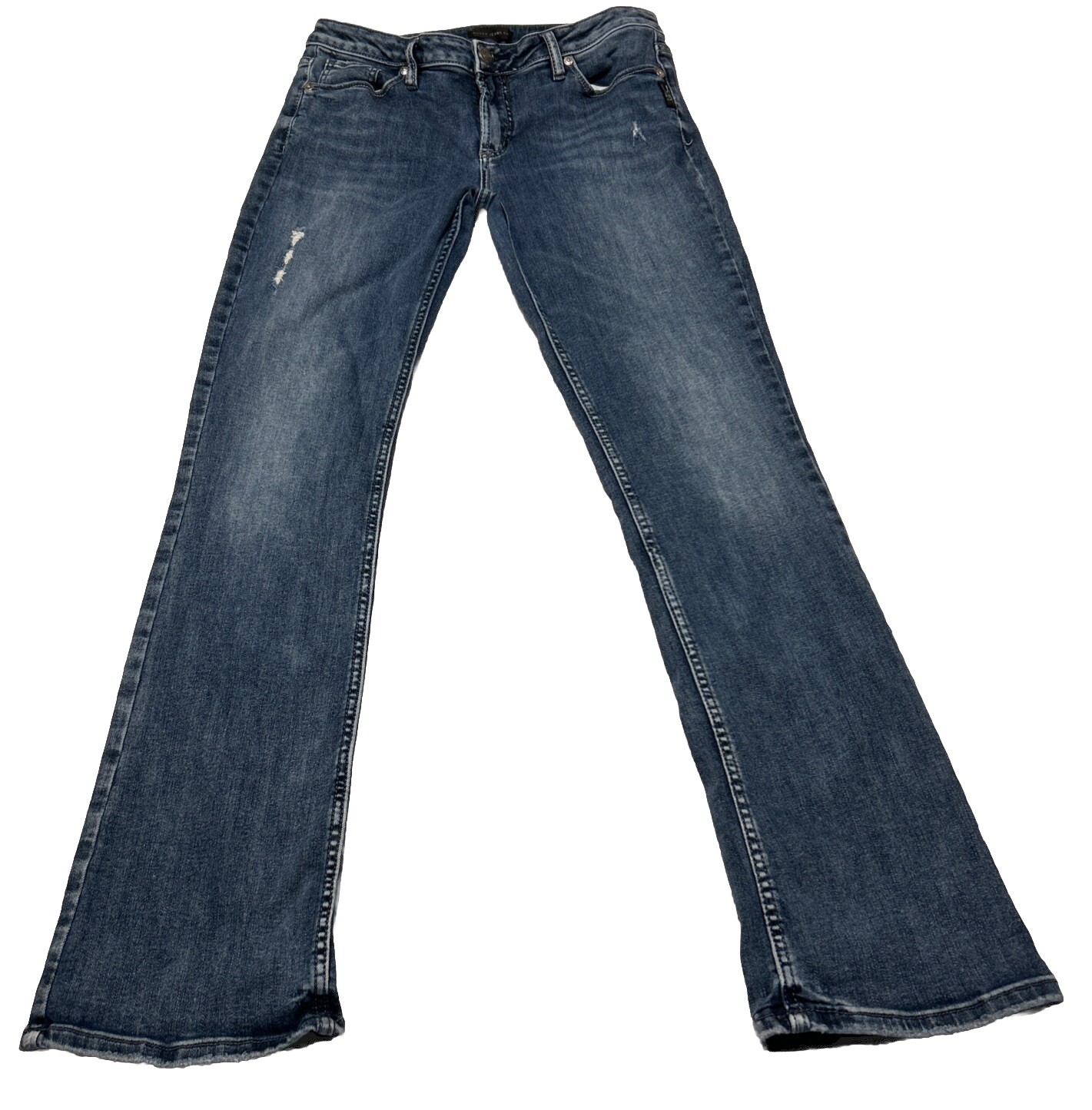 Silver Jeans Aiko Mid Slim Boot Cut Jeans Women's Size 31/33 Dark Wash Denim